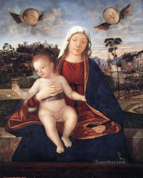 Vittore Carpaccio Painting - Madonna and Blessing Child Vittore Carpaccio